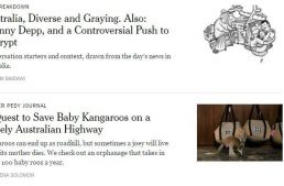 In Australia, The New York Times of our lives