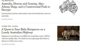 In Australia, The New York Times of our lives